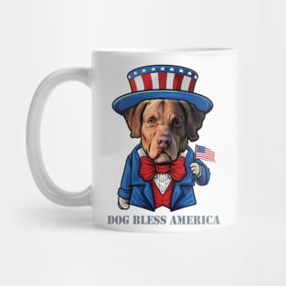 Chesapeake Bay Retriever Dog Bless America Mug